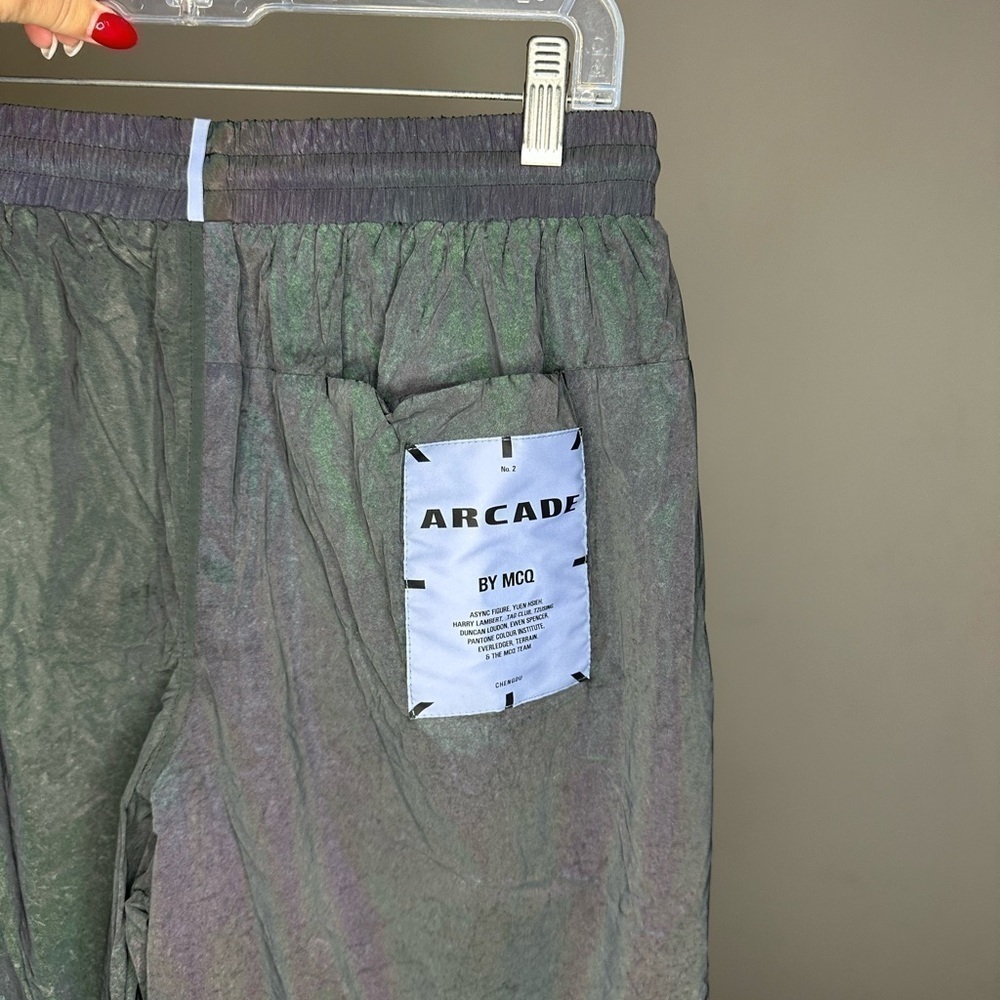 MCQ Alexander McQueen Arcade Off-Zip Reflective Track Pants Silver Mens Jogger L - Picture 4 of 14